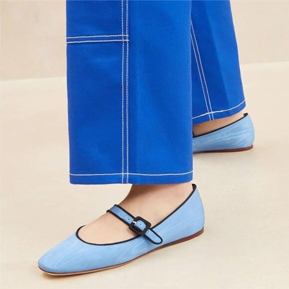 Miss Left Shoes - MIss Left Women's Comfort Buckle Strap Mary Janes Classic Closed Round Toe Balle